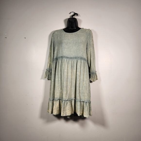 KORI Dress Womens Medium Babydoll Boho Fairycore Forest Fairy Coquette Romantic - Picture 1 of 10
